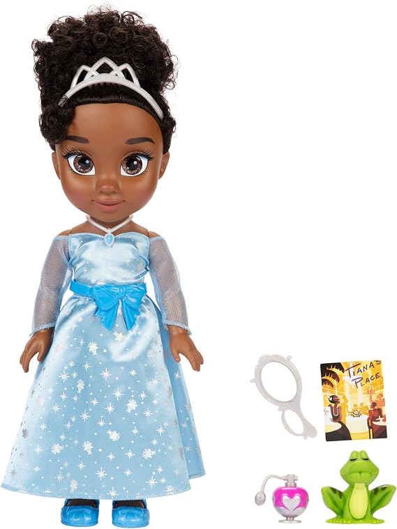 Disney Princess Tiana Doll My Singing Friend & Naveen Frog Plus Accessories - Sings Almost There and Talks for Girls Ages 3+