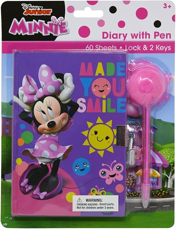 Minnie Diary with Pom Pen on Card