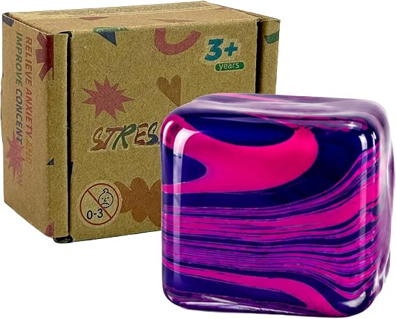 3.5cm Cube Squeeze Toy, Squishy Fidget Toy for Kids & Adults