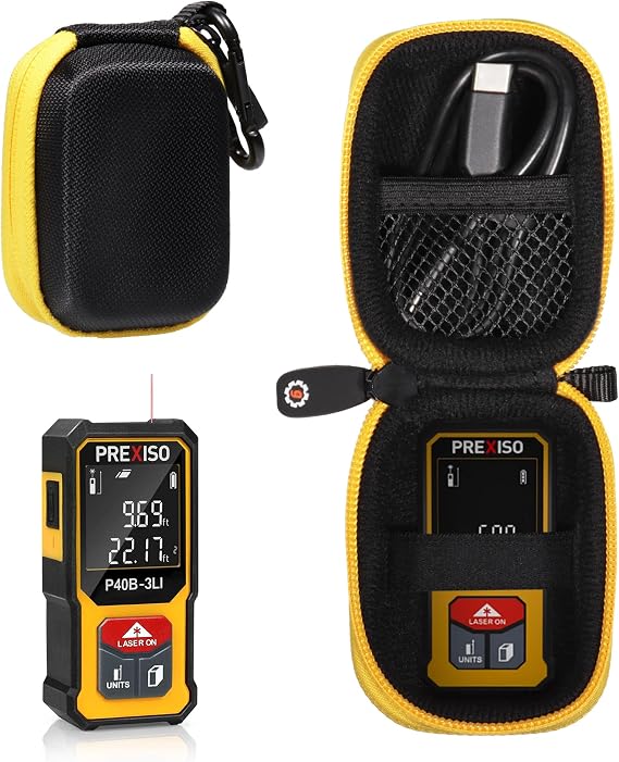 Getgear Laser Distance Measure Case for PREXISO Mini Laser Measurement Tool, 135Ft Rechargeable Laser Distance Meter