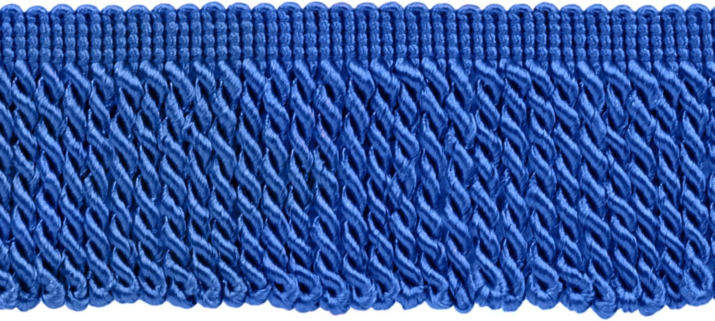DÉCOPRO 2 12 6cm Bullion Fringe Trim # EF25, Persian Blue #I6 Royal Cobalt Blue 10 Yard Value Pack 9.5m30 ft