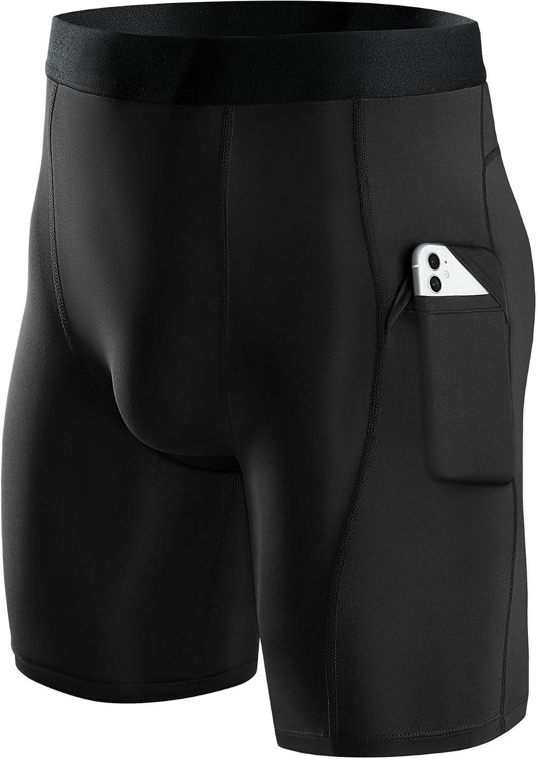 Niksa 1245 Pack Compression Shorts Men, Spandex Running Shorts Athletic Workout Sport Performance Baselayer Underwear
