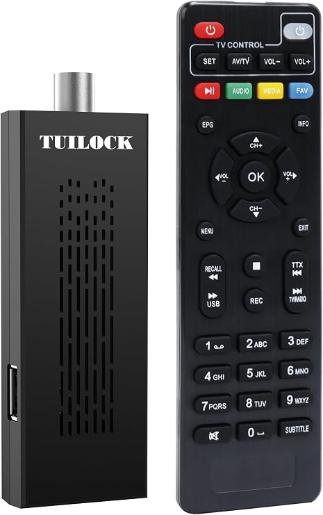Tuilock Digital Converter Box for TV, ATSC TV Tuner, 1080P HDMI Output, Timer Setting, 2-in-1 Remote