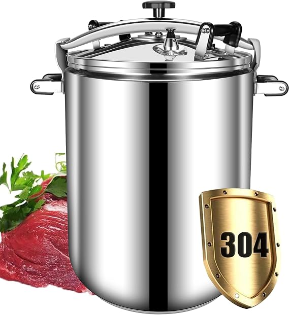 80 Quart Stainless Steel Pressure Cooker, Commercial Very Large Pressure Cooker, Multi Explosion Proof Large Steamer Cooking Pressure canners,Suitable for Large Hotels ki