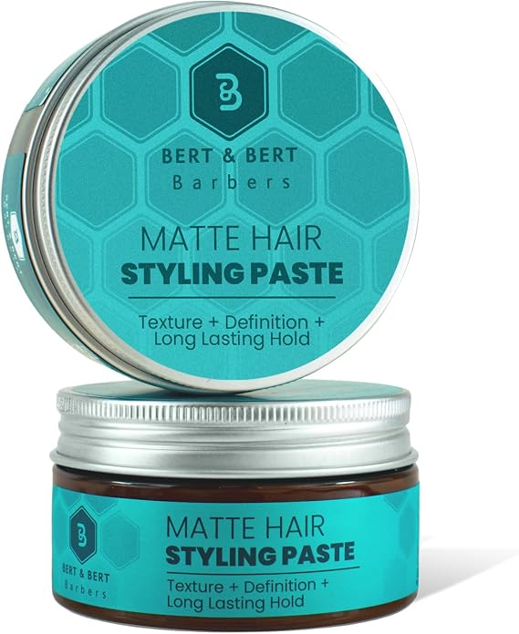 Bert Bert Barbers Matte Hair Styling Paste, texture and definition, long lasting hold, matte finish, 100g