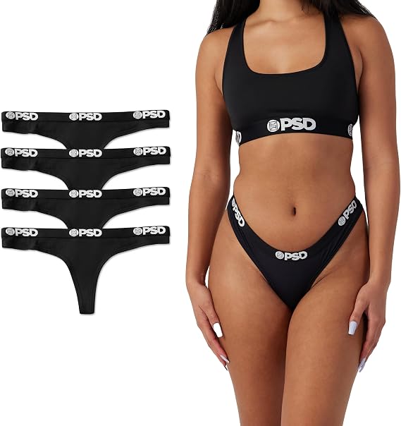 PSD Womens Underwear Modal Solid & Graphic Print Thongs, Packs & Singles