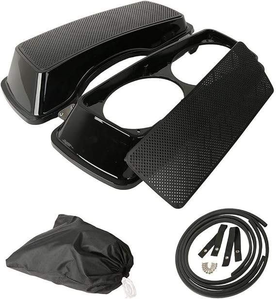 XFMT Dual 6x9 Speaker Lids Compatible with Harley Touring Saddlebag Road King Street Glide 1993-2013