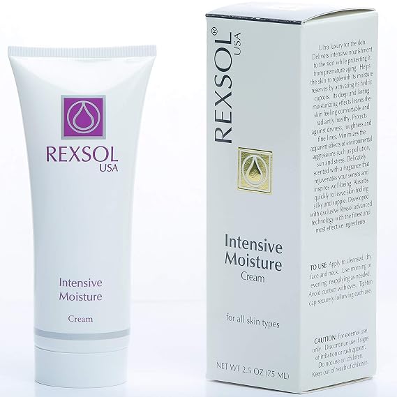 REXSOL Intensive Moisturizer Cream | Daily Face and Body Moisturizer for All Skin Types. (75 ml / 2.5 fl oz)