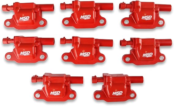 MSD 82658 Ignition Coils Blaster LS Series, Red, 8-Pack