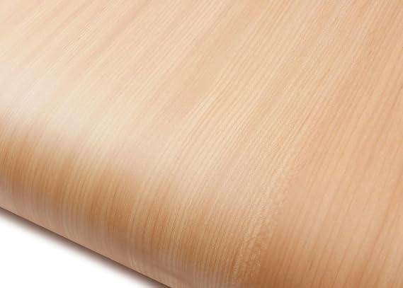 ROSEROSA Peel and Stick Faux Maple Wood Architectural Film Self-Adhesive Vinyl Film Wallpaper Door Wrap Counter Top Border Mirror Molding Trim WD326