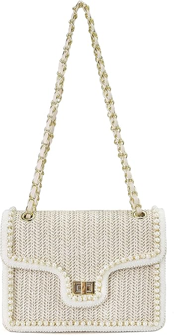 Straw Crossbody Bags for Women Summer Shoulder Satchel Purses Beach Clutch Handbags for Vacation