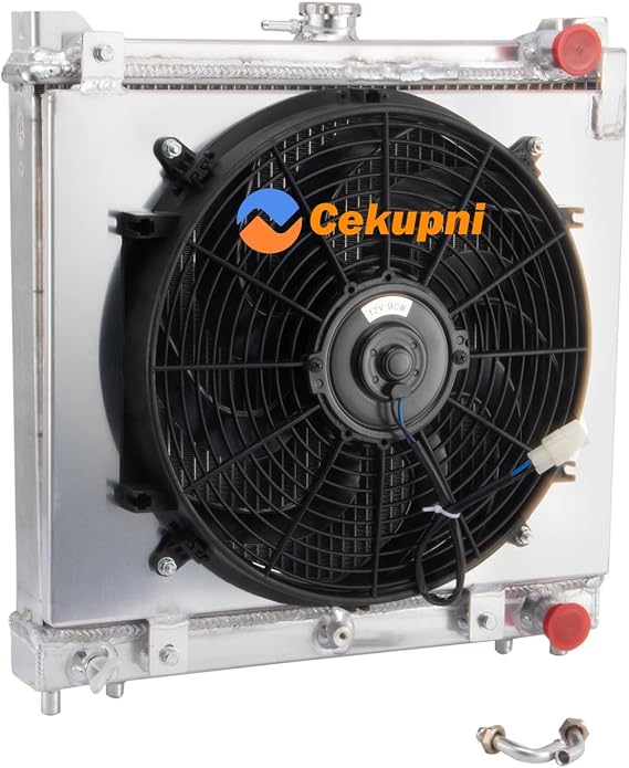 3 Row Radiator+Shroud Fan Compatible with SUZUKI Jimny SN413 2 Dr Hardtop Petrol 1998-On