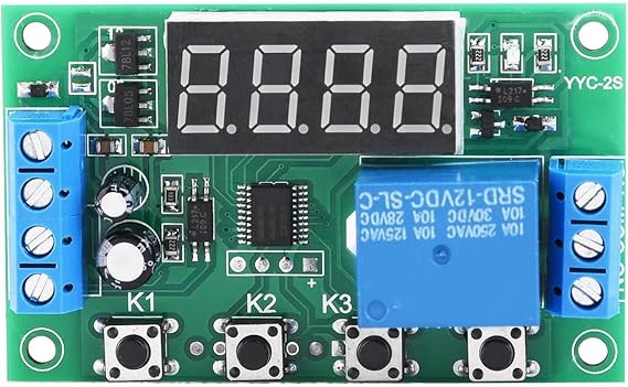 LED Time Relay Module Adjustable Timer Relay Module Automation Circuit (12V)