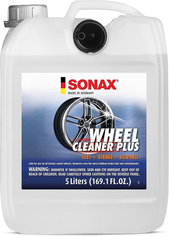 SONAX Wheel Cleaner PLUS, Non-Acid Brake Dust Wheel Cleaner, 5 Liter