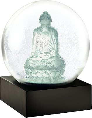 CoolSnowGlobes Crystal Buddha Cool Snow Globe