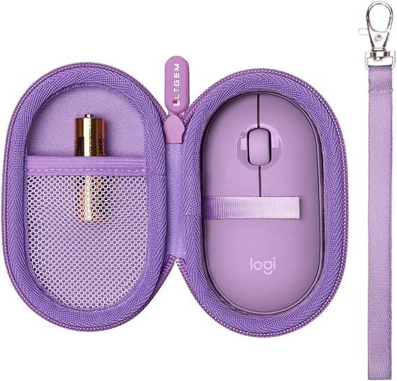LTGEM Case for Logitech Pebble Mouse 2 M350s/M350 Wireless Mouse, Purple