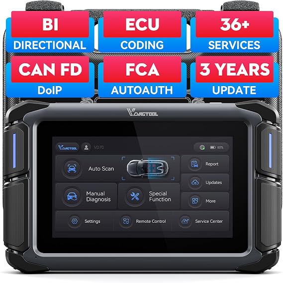 Bidirectional Car Diagnostic Tool VDIAGTOOL VD70, OBD2 Scanner 36+ Resets