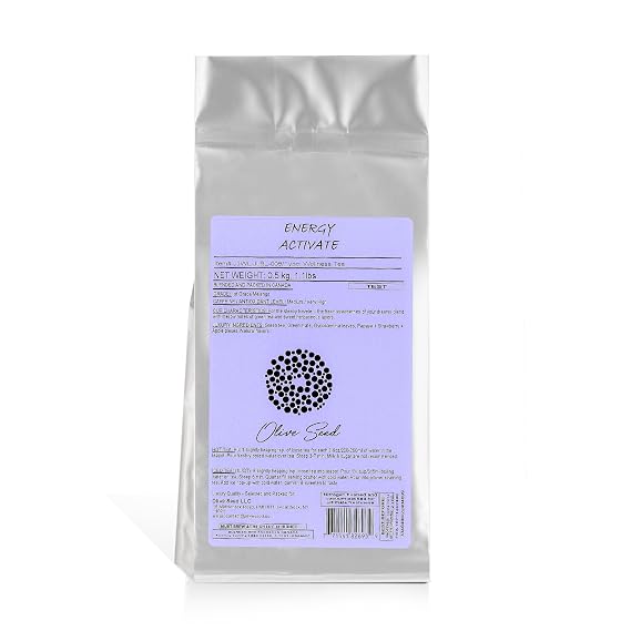 Premium Herbal Tea - ACTIVATE Functional Tea - Supports Energy - Loose Leaf Tea with Green tea, Green mate, Gynostemma leaves & Fruit Pieces - VALUE PACK - 500 g/17.6 oz - Eco Friendly - Blended and Packed in Canada