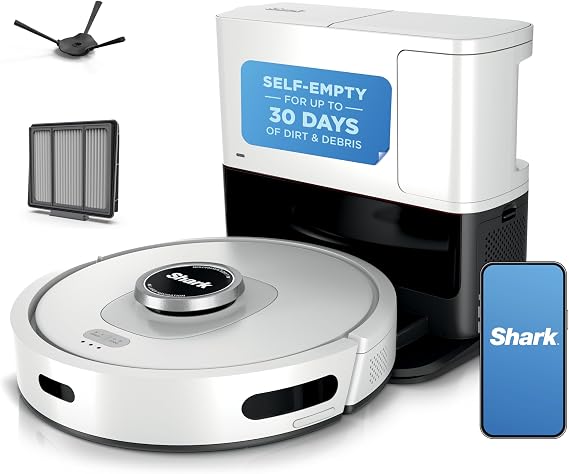 Shark AV2511AE AI Ultra Robot Vacuum, Black/Silver, Carpet and Hard Floor