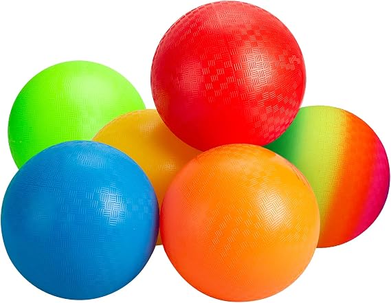 INPODAK 6/12 Pack Dodgeball Set 8.5inch Soft Playground Balls for Kids