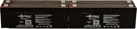 Raion Power 12V 2.3Ah Replacement AGM Battery for Hill-ROM N15 Infant Scale - 4 Pack