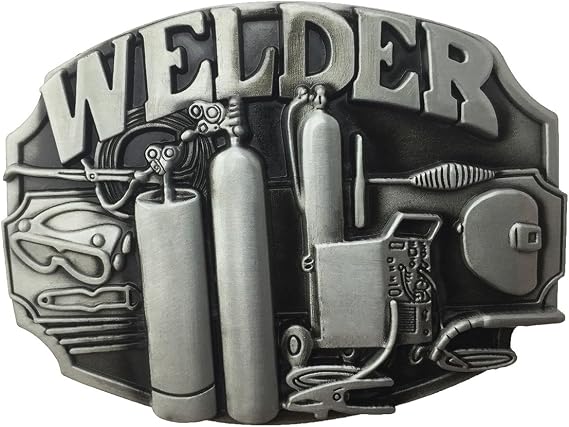 LAXPICOL Native American Welding Torch Industry Welder Tool Pewter New Belt Buckle For Men