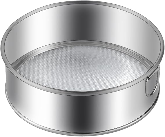 1 Pc Flour Sifter,Stainless Steel Fine Mesh Strainers Flour Sieve,60 Mesh Round Sifter for Baking Cake Bread (6-Inch)