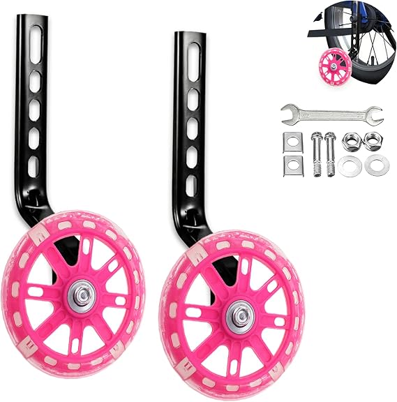 Training Wheels for Kids Bike, Flash Wheel for 12 14 16 18 20 Inch Bicycle