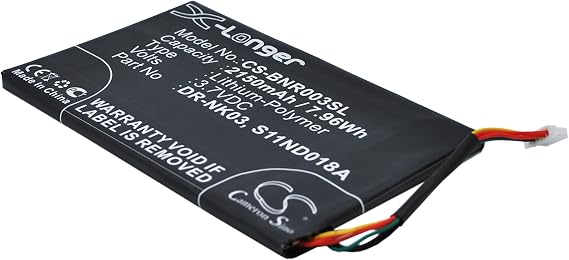 FITHOOD Battery Replacement for Barnes & Noble BNRV300, BNTV350, Nook Simple Touch, Simple Touch 6" Part NO DR-NK03, MLP305787, S11ND018A