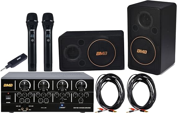 BMB DAH-100 with CSJ-08 Speakers and WH-210 Wireless Microphone System Package