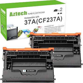 Aztech CF237A 37A Black Toner Cartridge Replacement for HP M607 M608 Toner for HP LaserJet Enterprise M607n M607dn M608n M608dn M608x M609 MFP M631 M632 M633 M609x M609dn M631dn Ink Printer 2 Pack