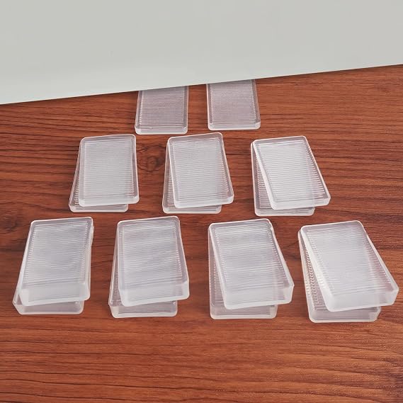 32 Pack Clear Toilet Shims for Leveling, Plastic Shim(Two Heights)