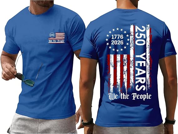 250 Anniversary USA Shirt Mens American Flag Tshirt
