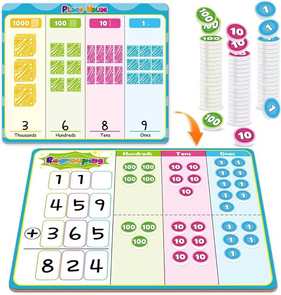 Magnetic Place Value Manipulatives Math Games for Kids Small Group