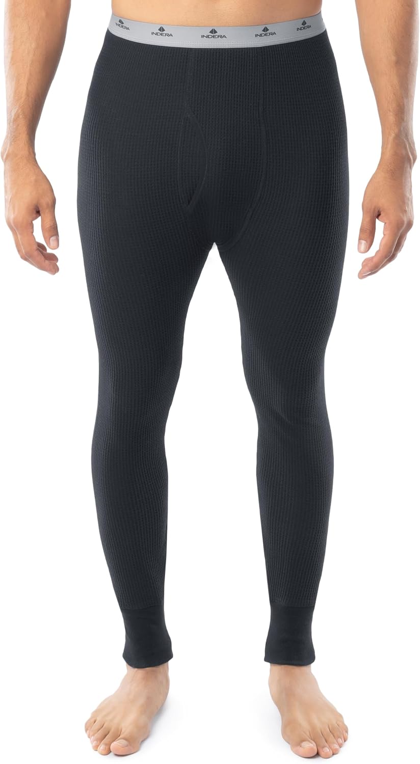 Indera Mens Heavyweight Cotton Waffle Long Johns Thermal Underwear Bottom