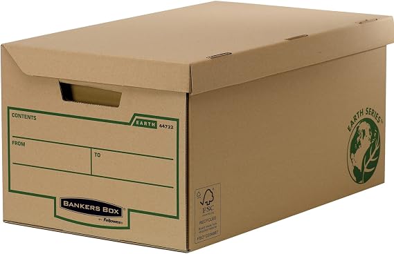 BANKERS BOX 4472205 Archive Box Large with Hinged Lid - 10 Pack