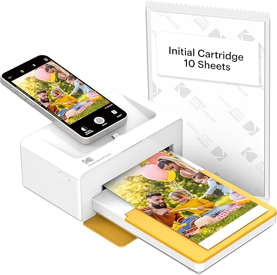 KODAK Dock Plus 4PASS Photo Printer (10 x 15 cm) + 10 Sheets