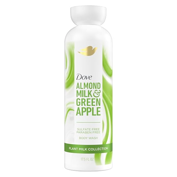 Dove Plant Milk Cleansing Body Wash Almond Milk & Green Apple 17.5 fl oz