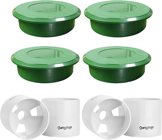 KINGTOP 4Inch Golf Hole Cup with Hole Cover for Backyard Practice Putting Green, Fit PGA | LPGA | USGA Regulations