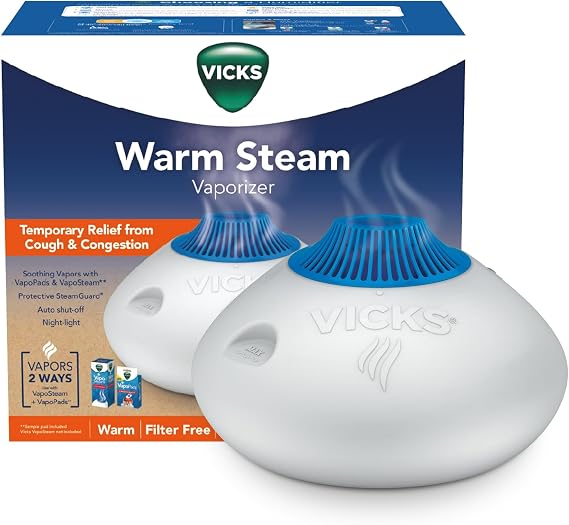 Vicks Warm Steam Vaporizer Humidifier for Medium and Large Rooms, 1.5 Gal