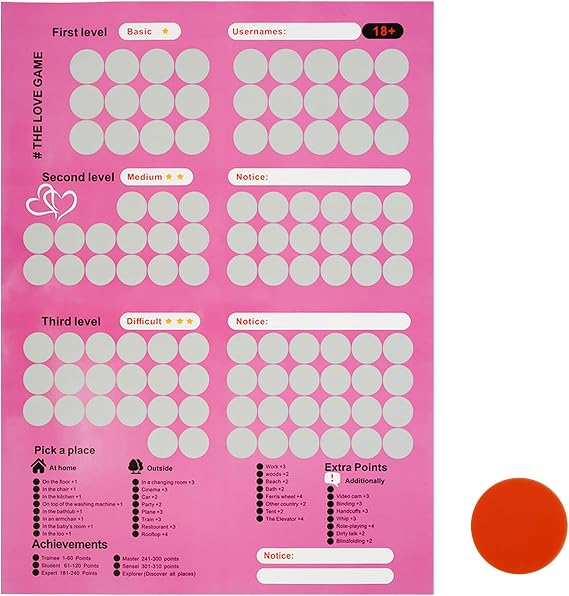 100 Dates Scratch off Bucket List Poster, Scratching Poster for Adventure Couple, Date Night Ideas, Gifts for Couples,Scratch Off Date Night Ideas, Valentine's Day Scratch-off Poster (Rose Red)