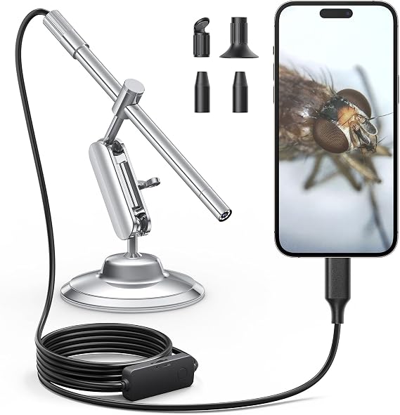 Teslong USB-C Digital Microscope 10X-200X for Coin & Electronics Inspection