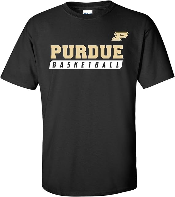 アンダーグラウンドプリント NCAA バスケットボール スラント、Tシャツ, Purdue Boilermakers ブラック, Medium