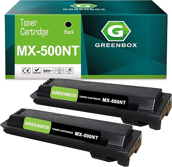 GREENBOX MX500NT MX-500NT Toner Cartridge for MX-M283N Printer, 2 Black