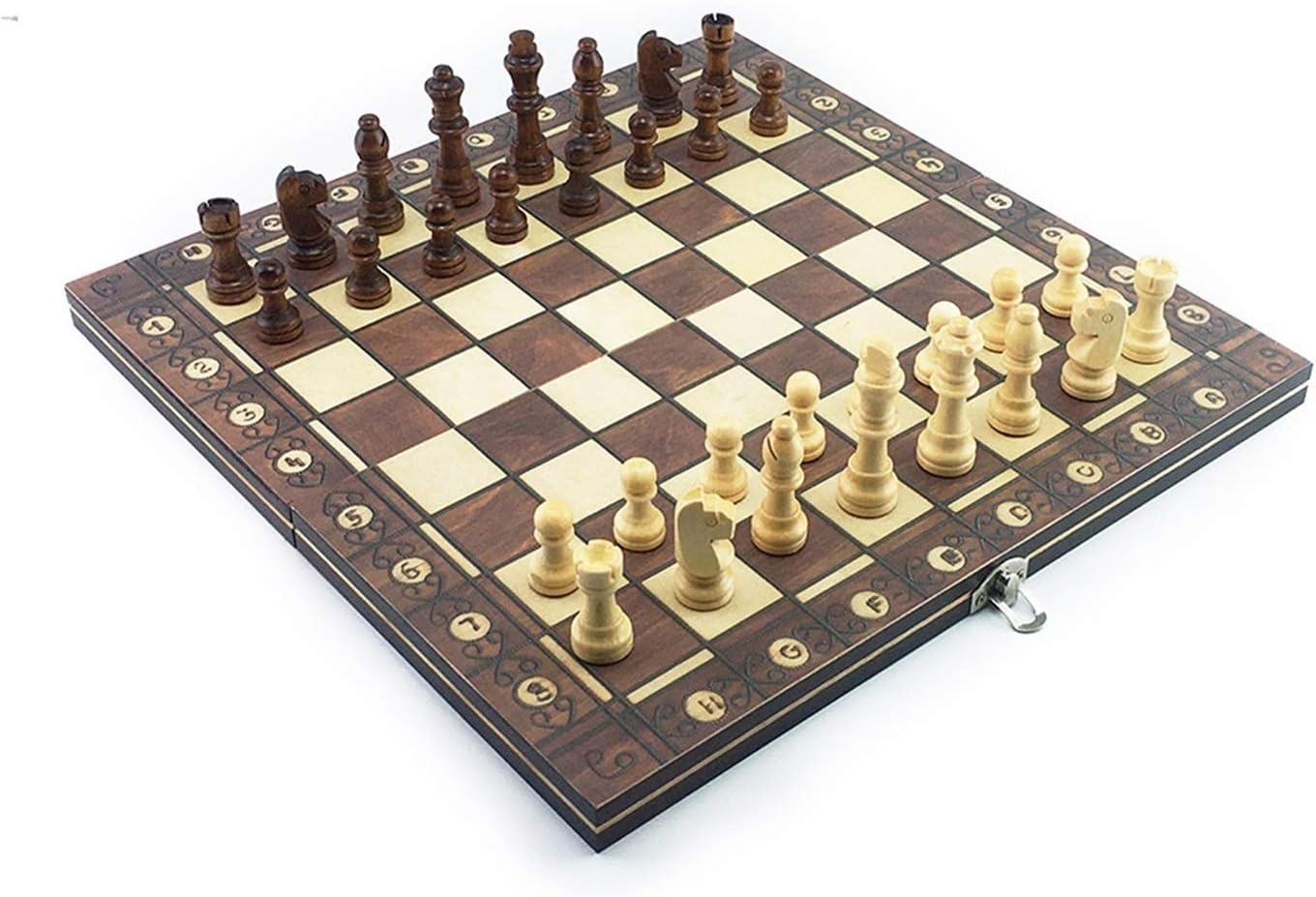 GeRRiT Chess Backgammon Checkers 3 in 1 Chess Game Chess Travel Chess Set Chess Piece Chessboard International Chess