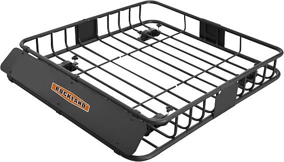 Rockland Roof Rack Rooftop Cargo Carrier - 200 LBS Capacity, Universal Heavy Duty Steel Roof Basket Car Top Luggage Holder, 41.5" x 37" x 4" for SUVs, Cars, 4runners, Pickup and Trucks