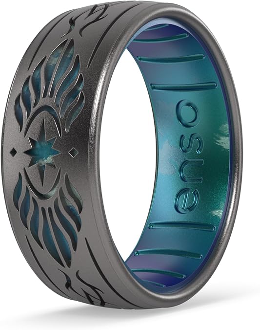 Enso Rings Lord of the Rings Collection - Comfortable DualTone Silicone Rings - Flexible Design