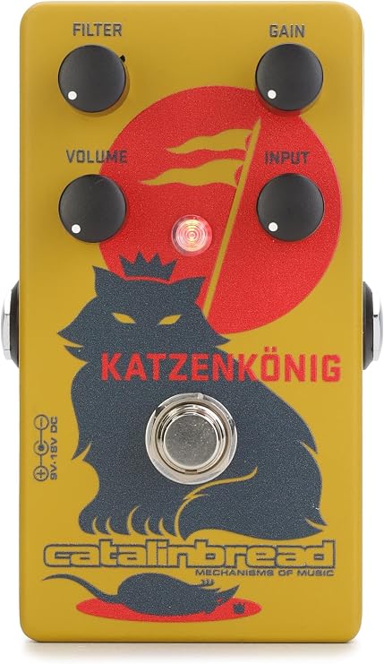 Catalinbread Katzenkonig Fuzz Guitar Effects Pedal Versatile Distortion with Filter, Gain, Volume, and Input Controls Ultimate Tool for Guitarists Seeking Vintage to Modern Tones | Versatile Distortion with Filter, Gain, Volume, and Input Controls
