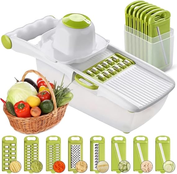 Vegetable Slicer Set, 8-in-1, Multifunctional, Cabbage, Radish Grater, Chewer, Slicer Set