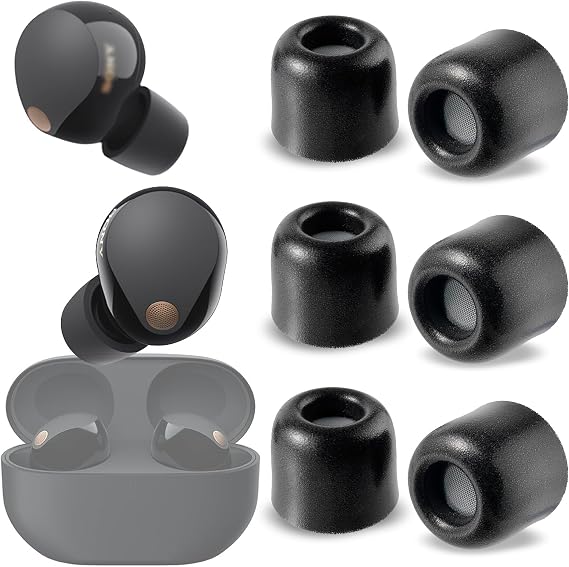 sciuU Ear Bud Tips compatible with Sony WF-1000XM5 / WF-1000XM6 Earbuds